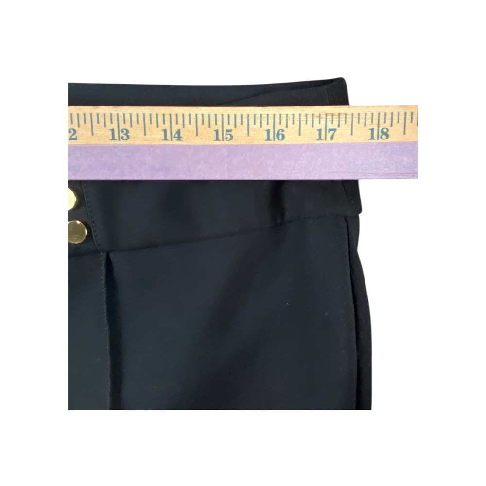 Jones Studio Womens Black Straight Leg Dress Pants Gold Button Detail Size 12 - Picture 6 of 8